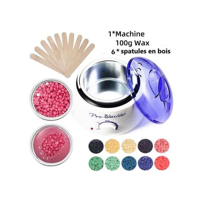 Machine à cire professionnelle avec cire chaude et spatules