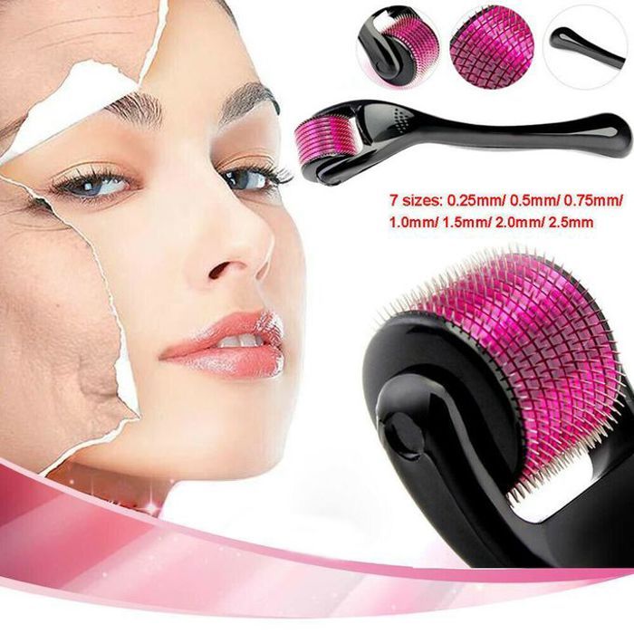 Derma Roller : Repousse des Cheveux & Croissance de la Barbe - Traitement Contre la Chute des Cheveux & Anti-Cicatrices d'Acné