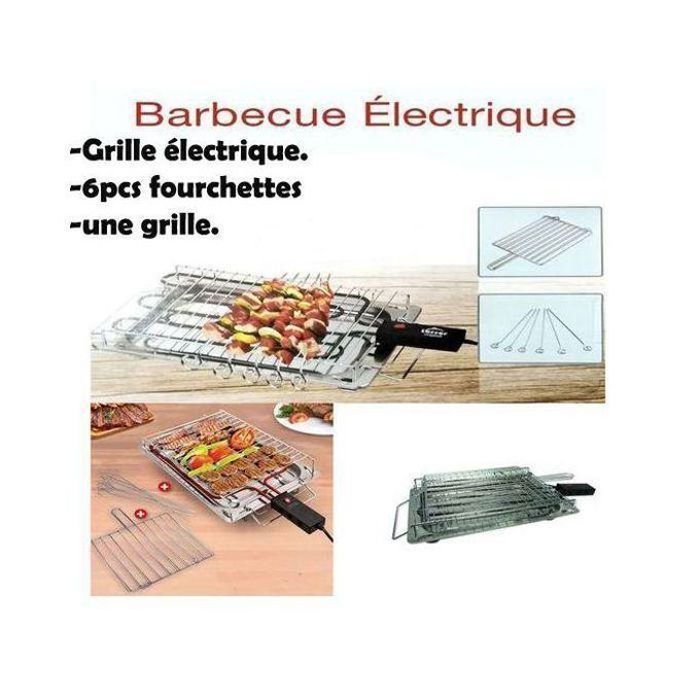 PRIMA grill électrique de table inox + grill viande + 6 brochettes - 2250w- inoxidable - KT-2009JL