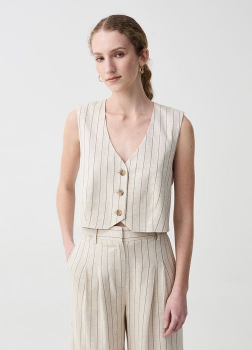 Gilet pour Femmes - Light Beige