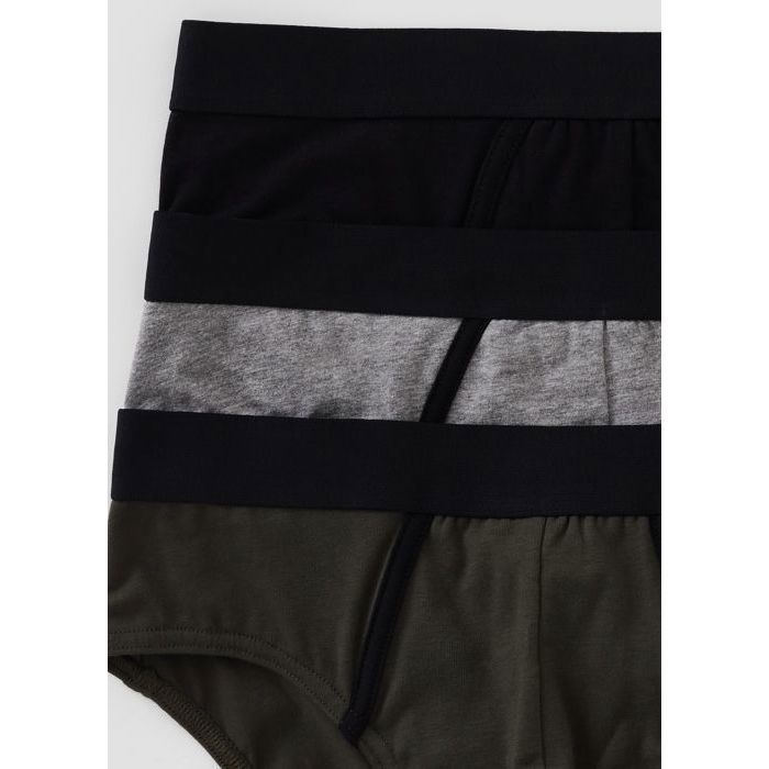 Slip Basic - OVS - Lot de 3 - Bleu Marine - 95% Coton - Pour Hommes