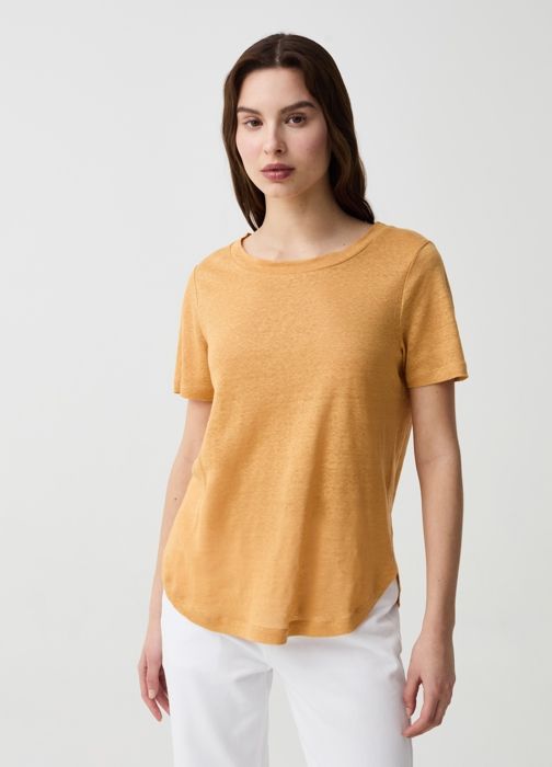 SOLID ROUND OPTICAL WHIT - OVS HOUSEBRAND - Jaune Ocre - 100% Lin - Femme - Adulte