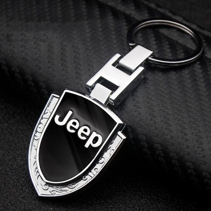 Porte-clés - JEEP - Modèle élégant - Logo 3D - Acier inoxydable - Mixte