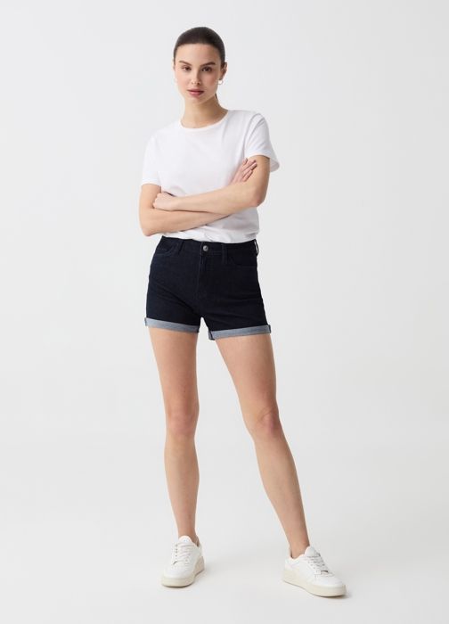 SUMMER BASIC BLACK - Dark Wash
