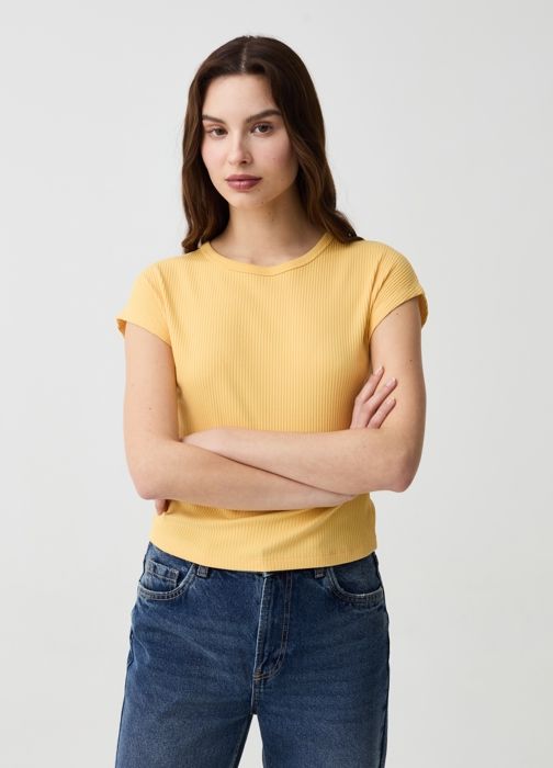 T-shirt RIB - OVS HOUSEBRAND - BANANA - Jaune - Femme - Adulte
