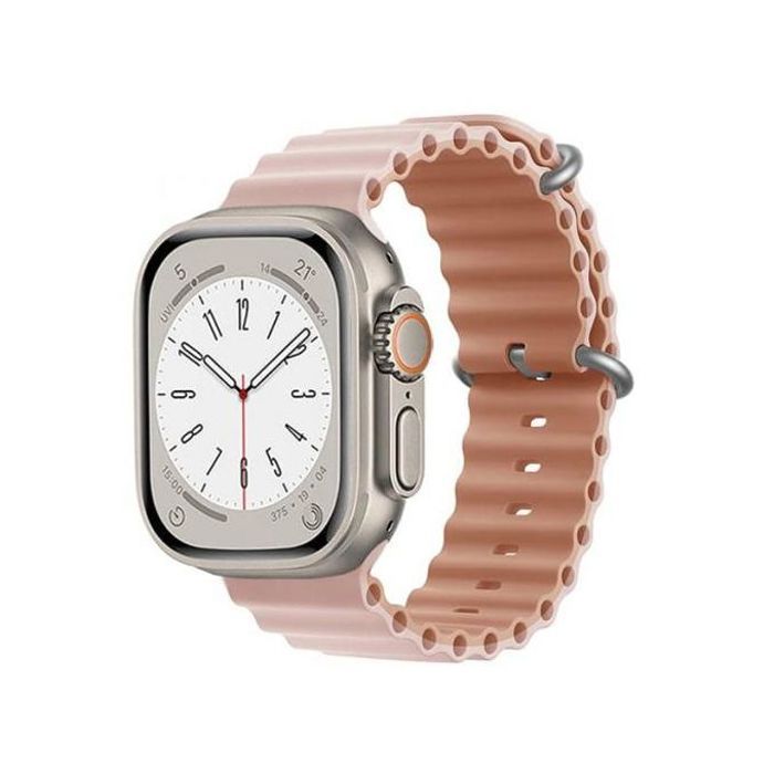 Bracelet Silicone Rose Bébé - Compatible Apple Watch 38/40/41mm - Series 1 à 8, SE et Ultra