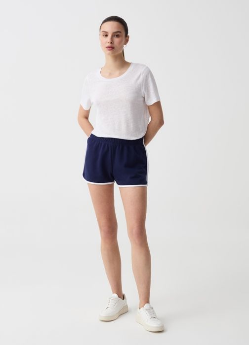 Shorts Femme - OVS HOUSEBRAND - Navy/Blanc - Adulte - Confortable - Tendance