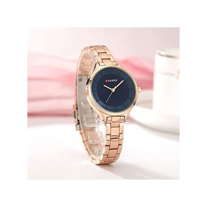 Montre Curren Femme Casual Mode Quartz Creative Surface Bronze avec Boîte - 9015