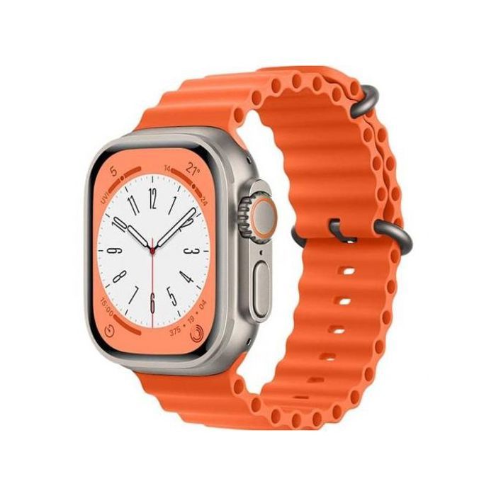 Bracelet Silicone Orange, Compatible Apple Watch 38/40/41mm - Series 1 à 8, SE et Ultra