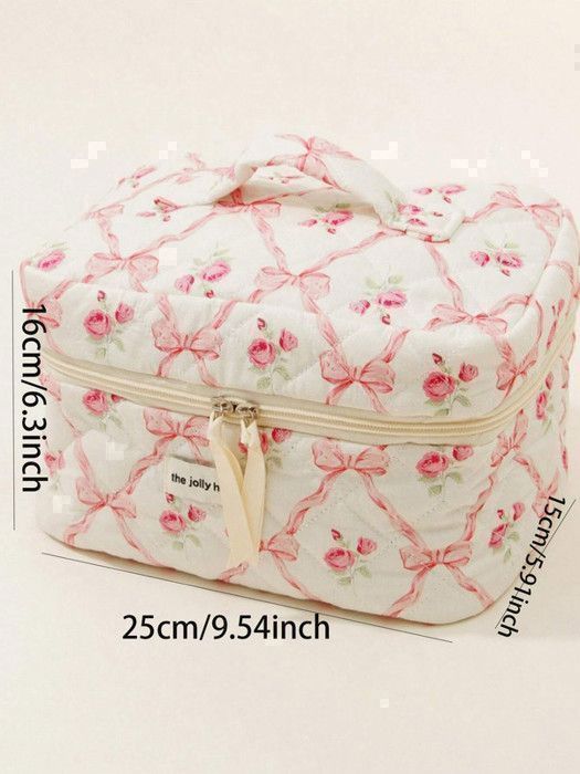 Mievec - Trousse cosmétique florale rh24 - Rose
