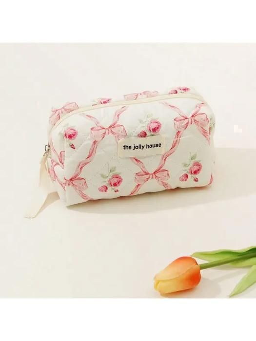 Trousse cosmétique florale rh2423 m - Rose