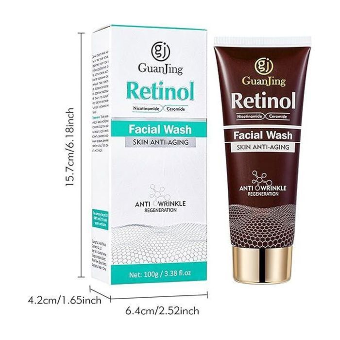 Guanjing Gel Nettoyant Visage au Rétinol - Nettoyage en Profondeur - Nicotamide & Céramides