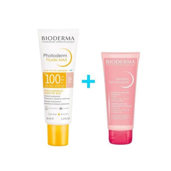 Pack Bioderma Max SPF100 avec Sensibio Gel Moussant offert : Protection maximale et douceur