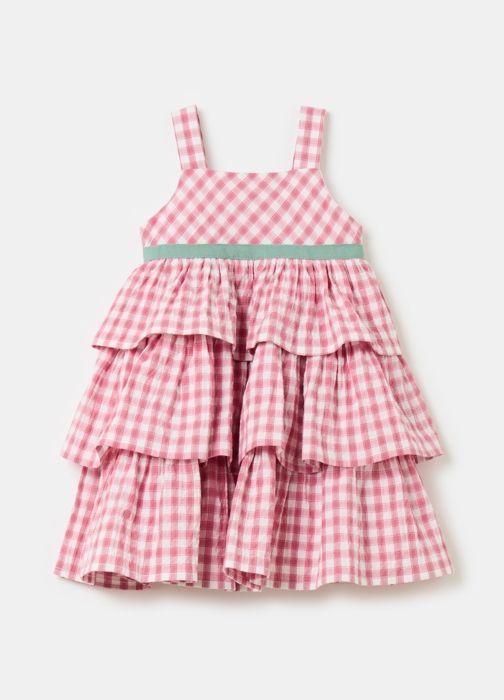 Robe pour Filles - 12-18 Mois - Rose Carreaux