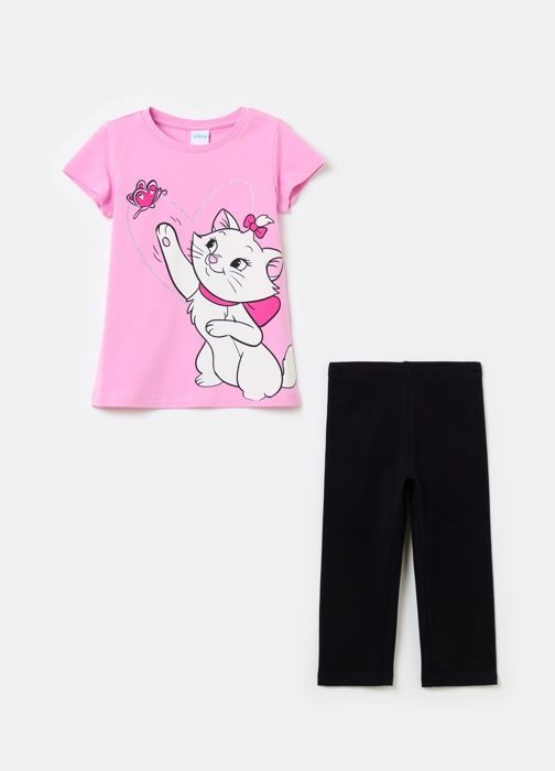 Jogging Set pour filles  4-5 ans - Noir et Rose
