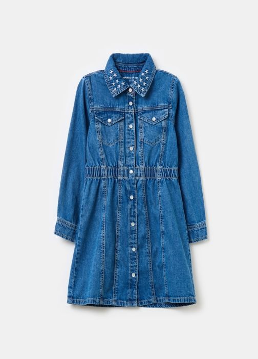 Robe en Jean pour fille 8-9 ans - Medium Wash