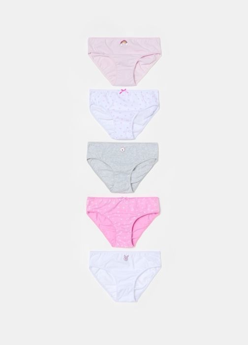 Pack 5 Culottes pour filles 12-13 ans - Gris et Rose