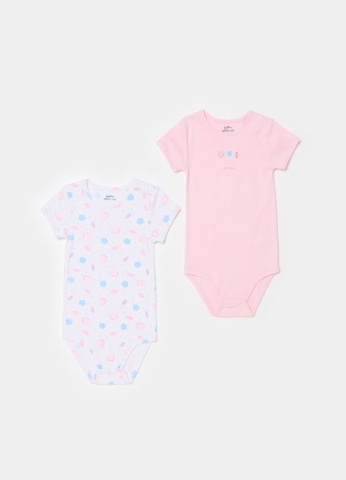 Pack 2 BODY GIRL - 24-30 Mois - Rose et Blanc
