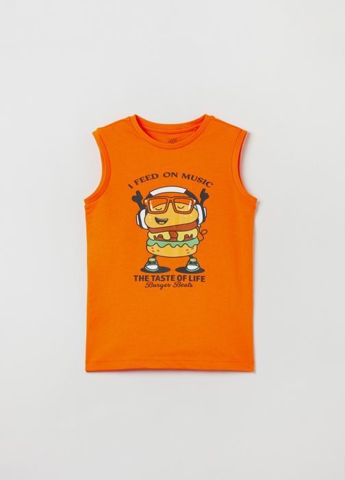 Tank pour garçon 8-9 ans - Dark Orange