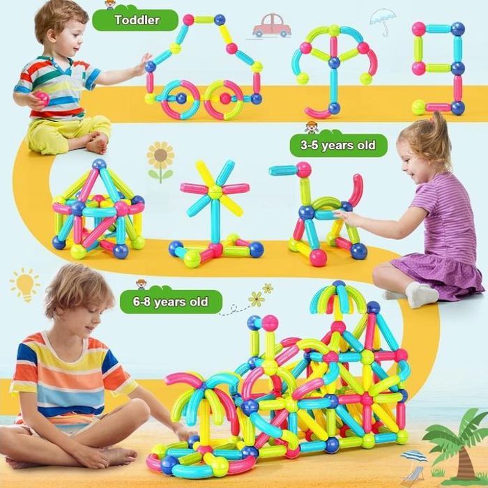 Jouets Magnétiques STEM - Construction & Apprentissage