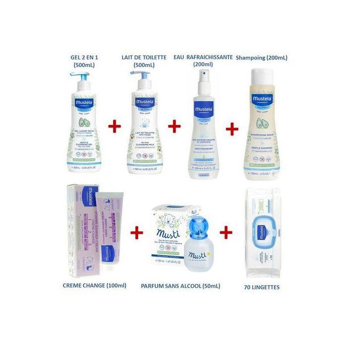 Ensemble Essentiel Mustela : Soins Complets pour la Peau de Bébé