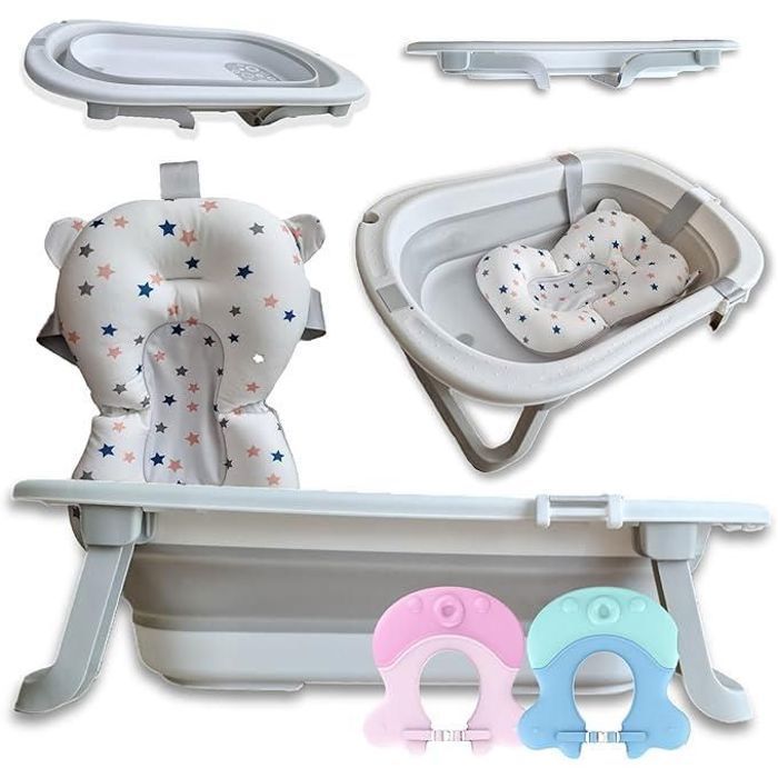 Baignoire Pliable Bee home, Silicone, Coussin de Bain