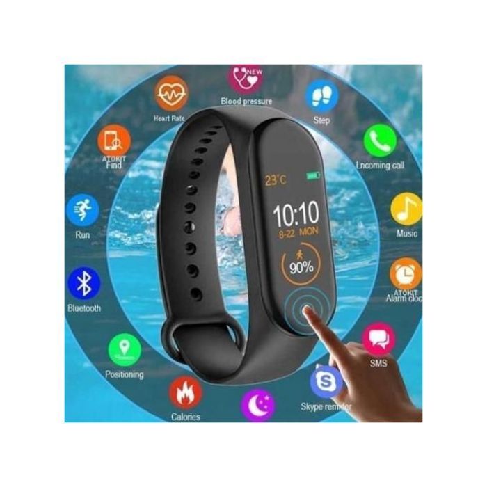 Bracelet Connecté M6 : Moniteur de Fréquence Cardiaque, Pression Artérielle, Oxygène Sanguin et IP67