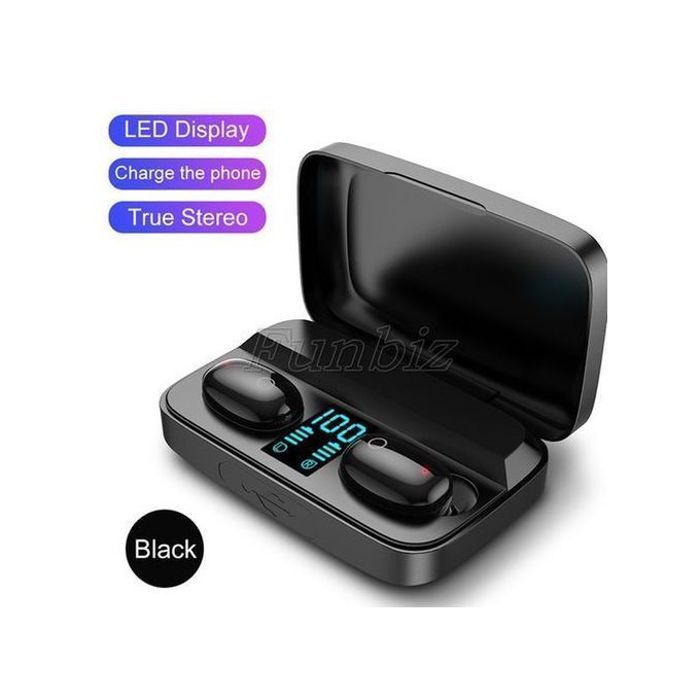 Écouteurs Bluetooth sans fil TWS A10S - Noir : Bluetooth 5.0, Affichage batterie, Appels binauraux