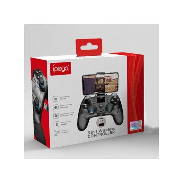 Manette de Jeu Sans Fil Bluetooth Ipega  pour Téléphone Android, TV Box et PC