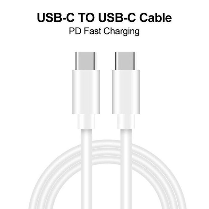 Câble USB C vers USB C 2m - Charge Rapide 100W, Transfert de Données Haute Vitesse, Vidéo 4K, Compatible Huawei, Macbook Pro