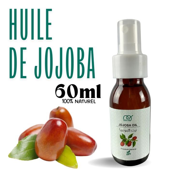 Huile de Jojoba pressée à froid - 60 ml - Hydratante - Tous types de peau et Cheveux