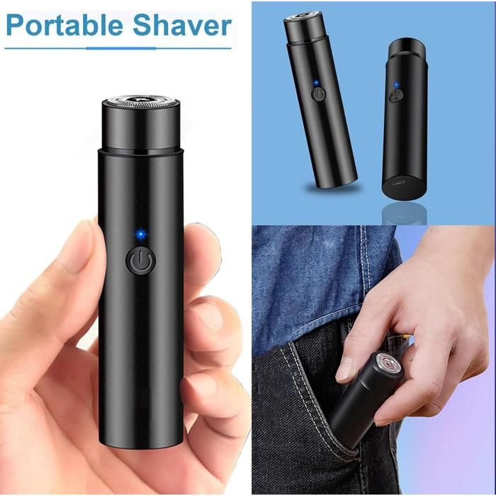 Rasoir électrique - Non spécifié - Mini rasoir portable - Rechargeable USB - 45 min autonomie - Noir