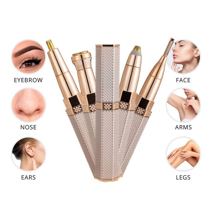 4 en 1 machine Épilation du visage, sourcils, nez, lèvres, corps pour femmes