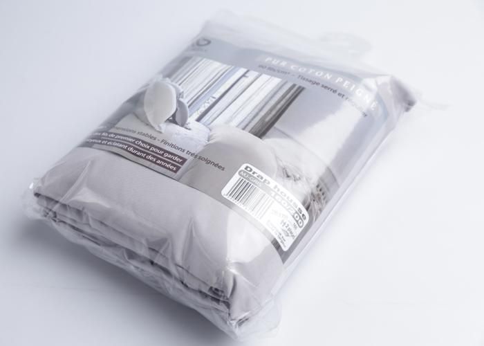 DRAP HOUSSE COTON 160/200 GRIS