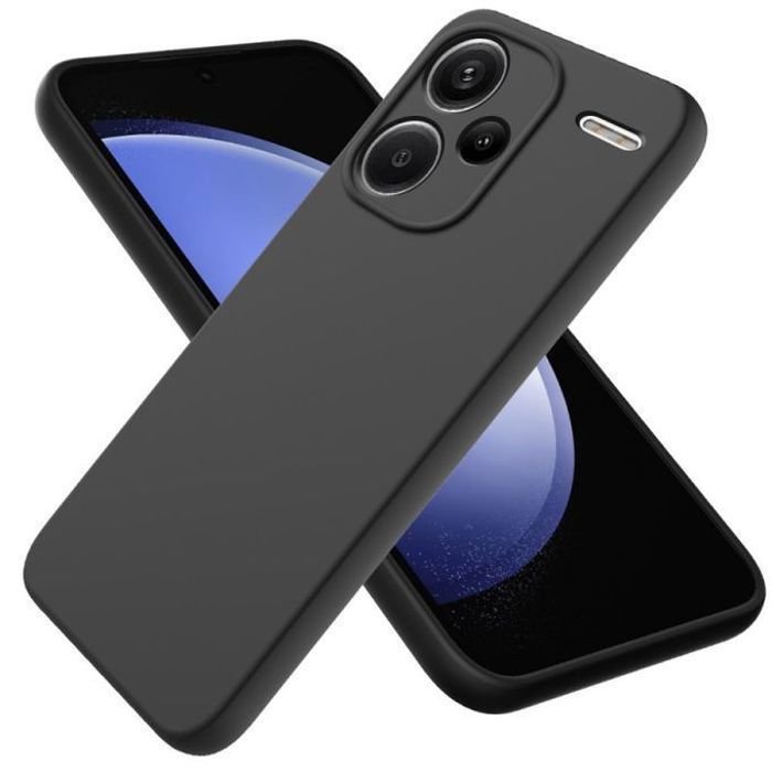 pochette Silicone pour xiaomi redmi note 13 pro plus  : Noir