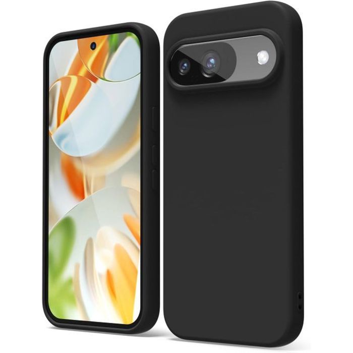 Pochette Silicone pour google pixel 9 : Noir
