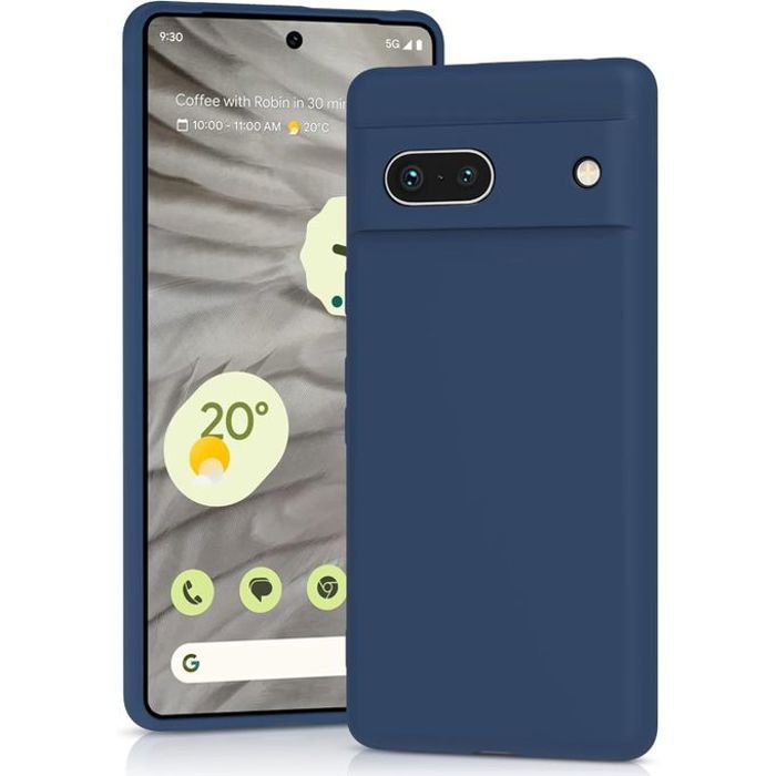 Pochette Silicone pour google pixel 7A : Bleu