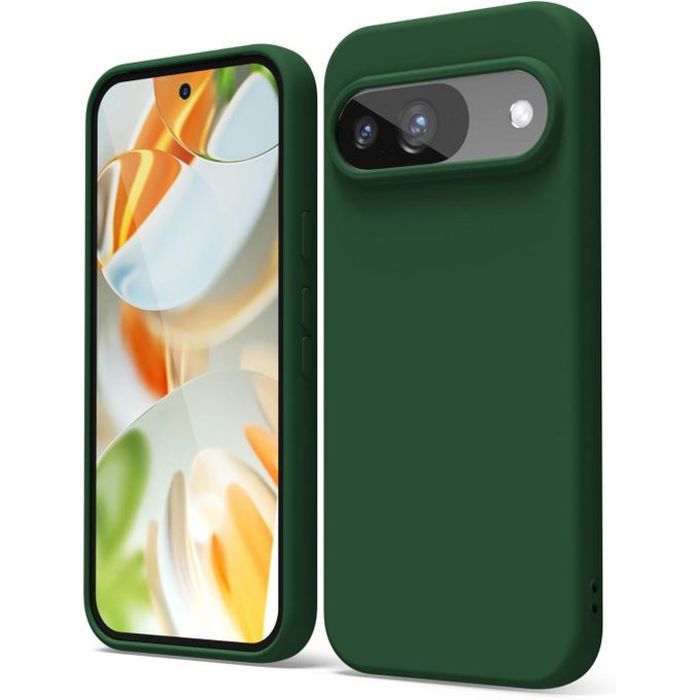 Pochette Silicone pour google pixel 9 : vert