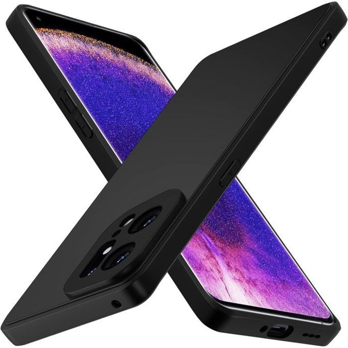 Pochette Silicone pour Oppo Find X5 Pro : Noir