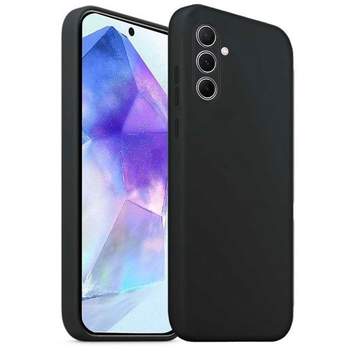 Pochette Silicone pour Samsung Galaxy A55 : Noir