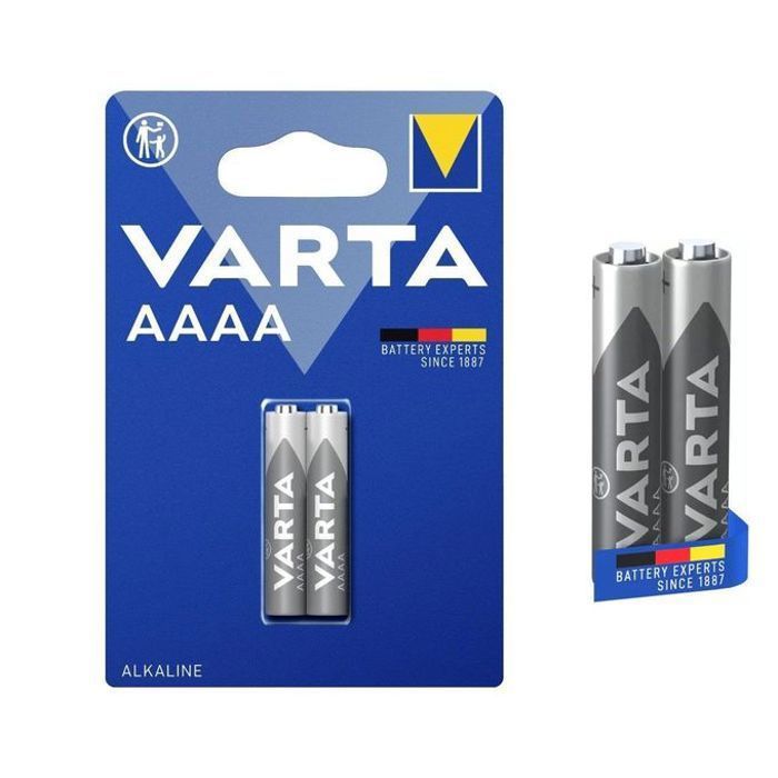 VARTA 2 Piles Alcalines AAAA Pour Petits Appareils électroniques Pointeur Laser