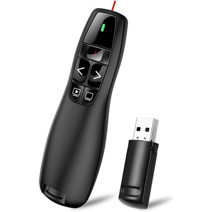 Partagez ce produit  Presentateur Pointeur sans fil  2.4 GHz sans fil Telecommande de presentation