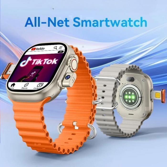Montre intelligente avec caméra avant et arrière - fente pour carte nano - Couleur aleatoir