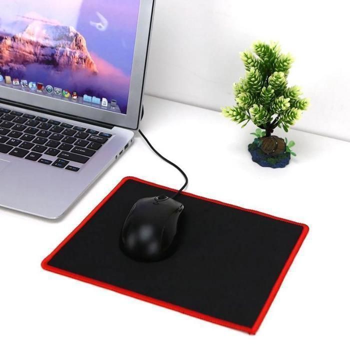 tapis de souris de jeu en tissu lisse Base en caoutchouc antidérapante pour ordinateur portable lavable 250x180x2,5mm
