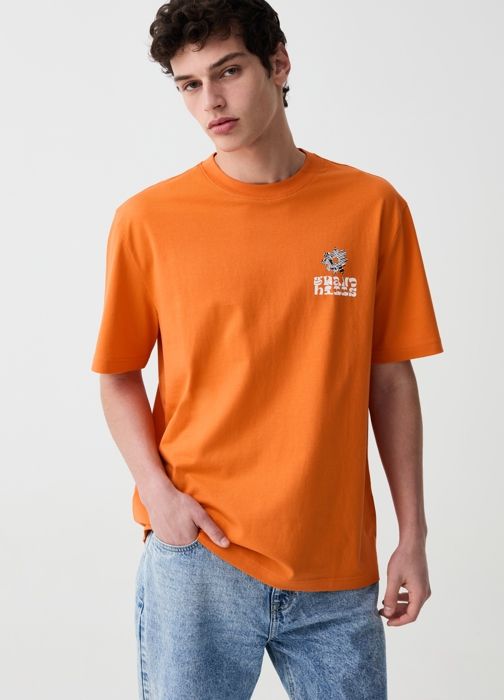 T-shirt - GRAND & HILLS - MANDARIN ORA - Orange - 100% Coton - Manches Courtes