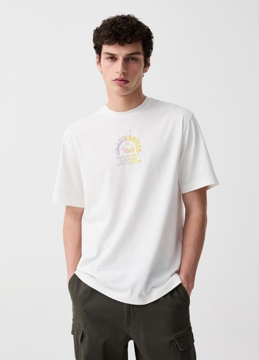 T-shirt - GRAND & HILLS - PALAU TSH - Blanc Optique - 100% Coton - Manches Courtes