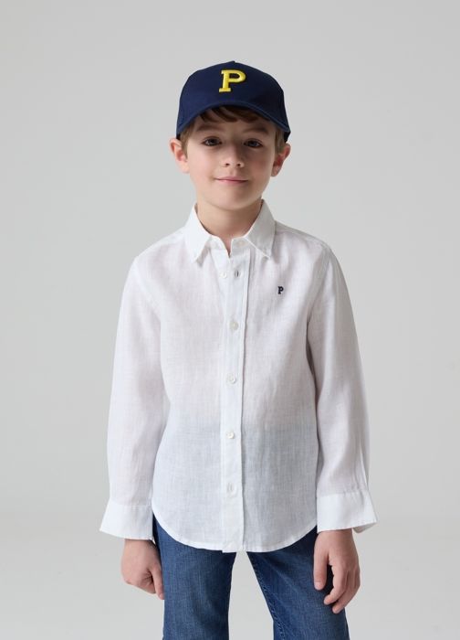 Chemise en Lin - PIOMBO KIDS - Vert - 100% Lin - Enfant - Garçon
