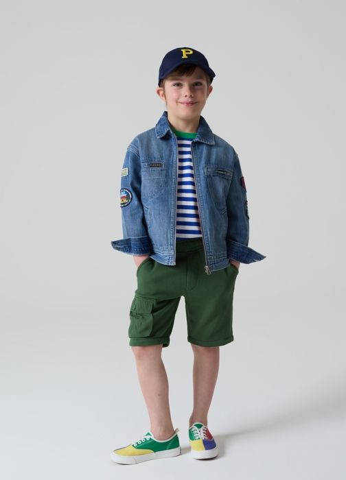 SHORT - PIOMBO KIDS - CAMELLIA - 100% COTON - Vert - Garçon