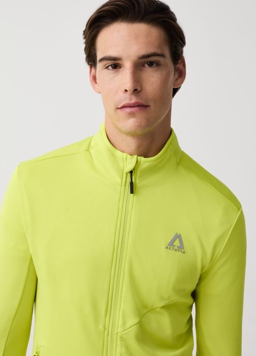 Vêtement de sport - ALTAVIA - SORAPIS F/Z SULPHUR SPRI - Vert acide - 94% polyester - Homme