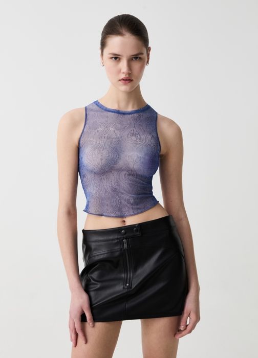 Débardeur MESH - B.ANGEL - ROSSO/ROSA - 84% Polyester - Sans manche - Femme